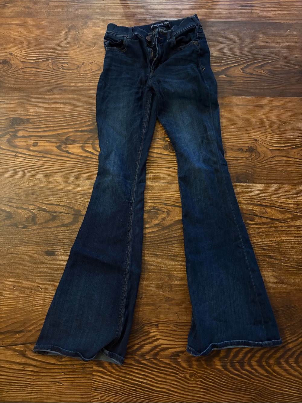 Express Dark Blue Women's Flared Jeans